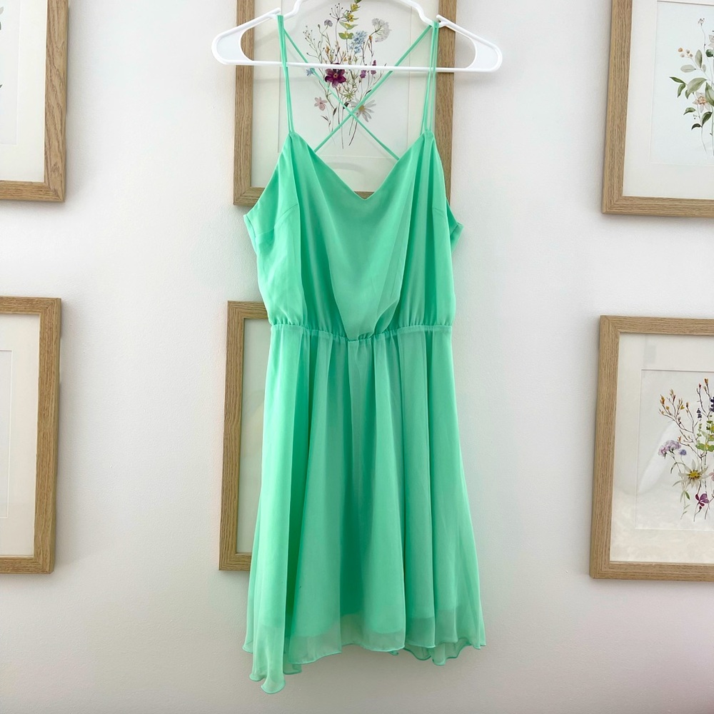 Asos Seafoam Green mini dress with embellished back
